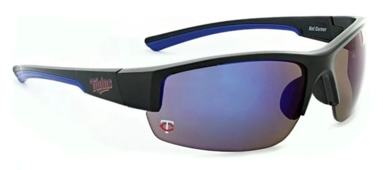 Optic Nerve Minnesota Twins Hot Corner Sunglasses, Black Frame & Mirrored Lenses