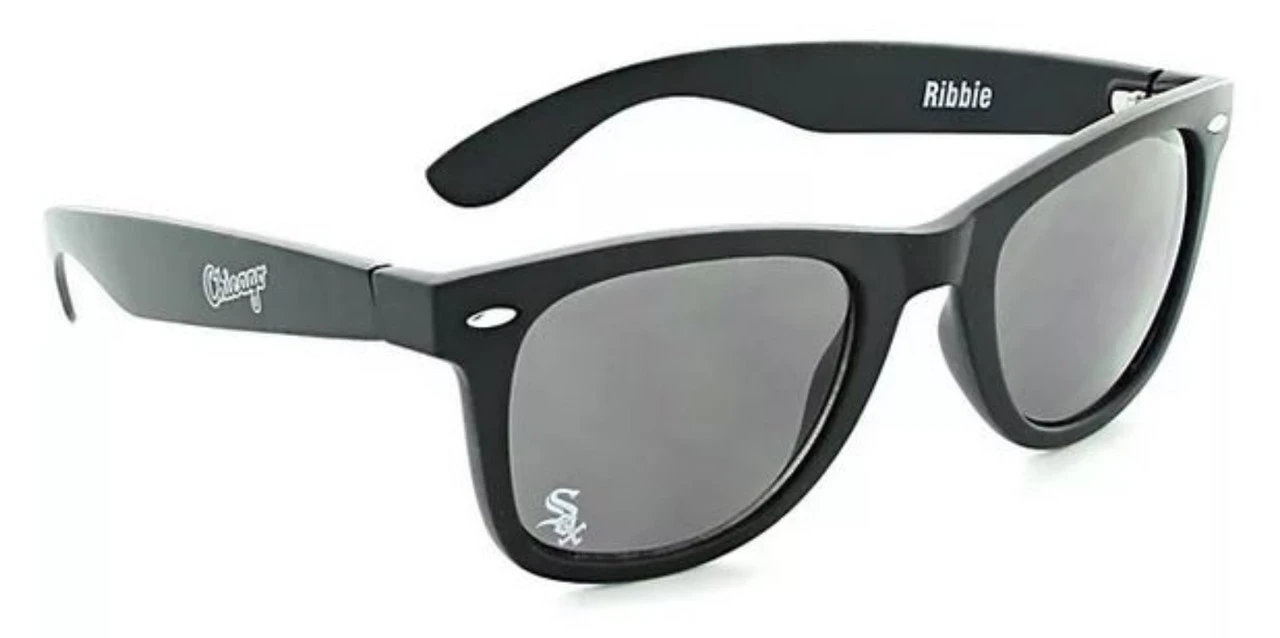 Optic Nerve Chicago White Sox Ribbie Sunglasses – Black Frame With Black Lenses