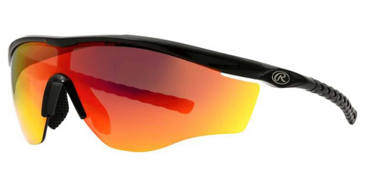 Rawlings Pro Preferred Unisex Adult Sport Sunglasses - Black Frames & Red Lenses