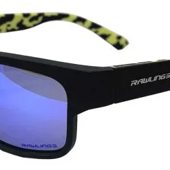 Rawlings LTS Adult Sport Sunglasses – Black Full Frame With Purple Mirror Lenses