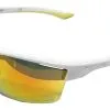 Rawlings LTS Men's Adult Sport Sunglasses– White Frame With Orange Mirror Lenses