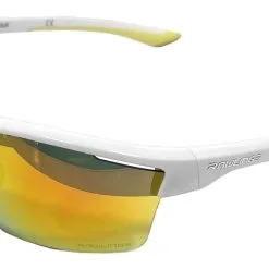 Rawlings LTS Men's Adult Sport Sunglasses– White Frame With Orange Mirror Lenses