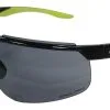Rawlings LTS Men's Adult Sport Sunglasses– Black & Green Frame With Smoke Lenses