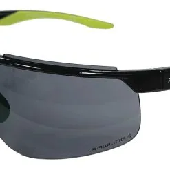 Rawlings LTS Men's Adult Sport Sunglasses– Black & Green Frame With Smoke Lenses
