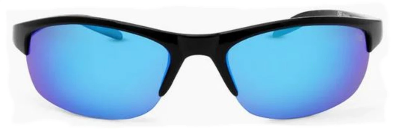 ONE By Optic Nerve Alpine Polarized Sunglasses – Black Frame/Blue Mirror Lens - Image 2