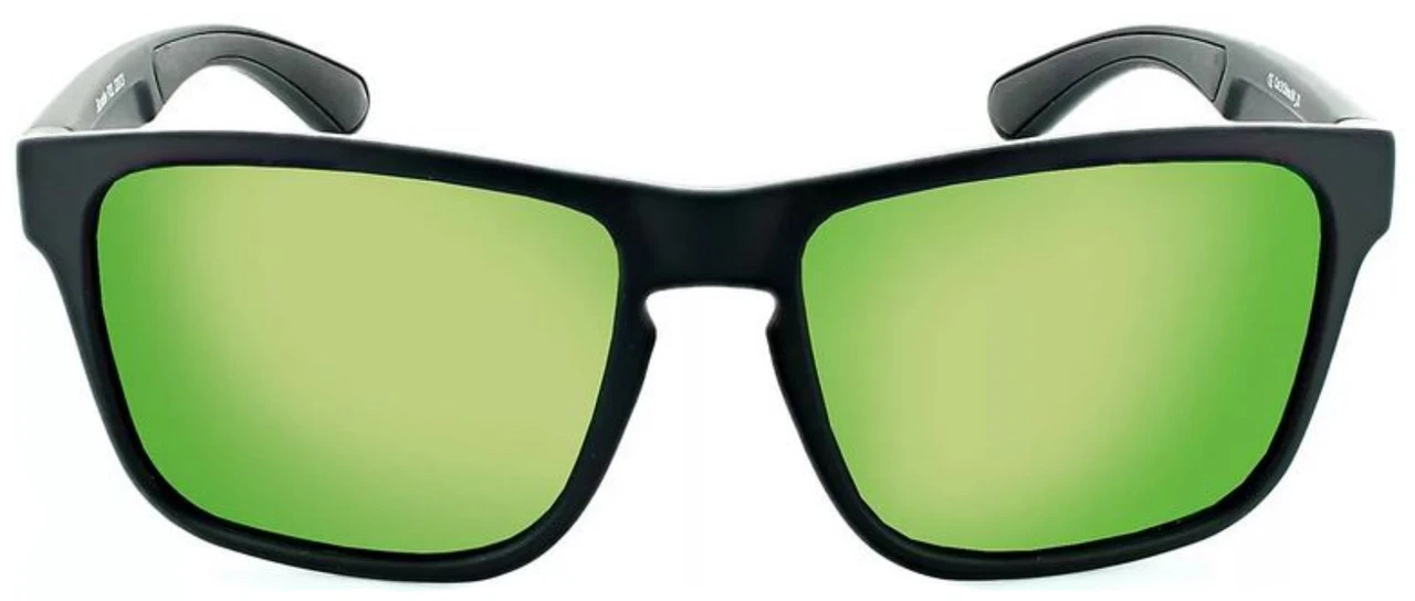 ONE By Optic Nerve Rumble Polarized Sunglasses – Black Frame/Green Lens W/Case - Image 2