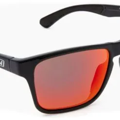 ONE By Optic Nerve Rumble Polarized Sunglasses – Black Frame/Red Lens W/Case
