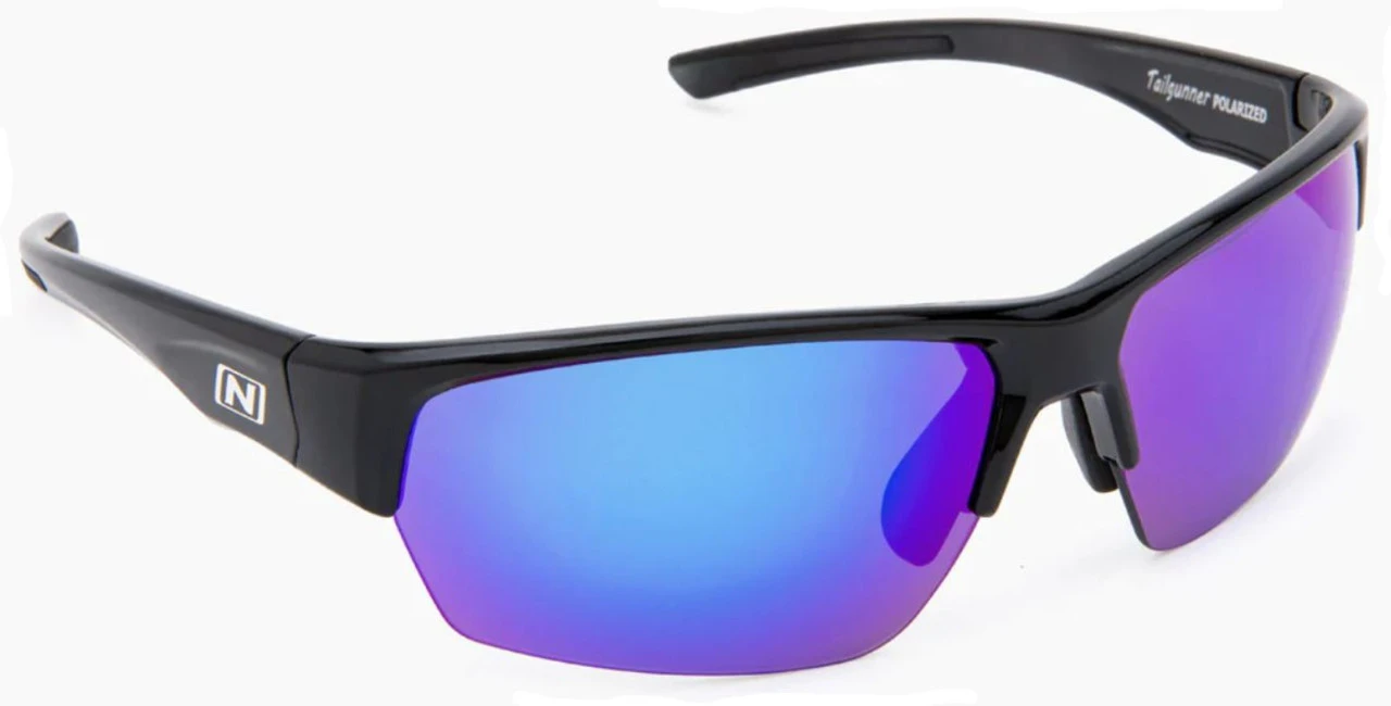 ONE By Optic Nerve Tailgunner Polarized Sunglasses– Black Frame/Blue Lens W/Case