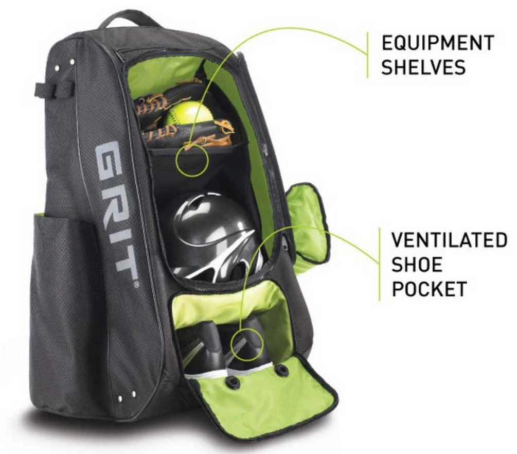 Grit Inc. Baseball/Softball 26" Backpack Bag, Back Pack, Black BP01-026-B - Image 4