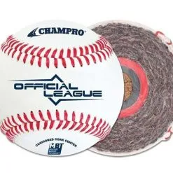 CHAMPRO Baseball, Double Cushion Cork Core/Full Grain Leather Cover 12Pk CBB-300