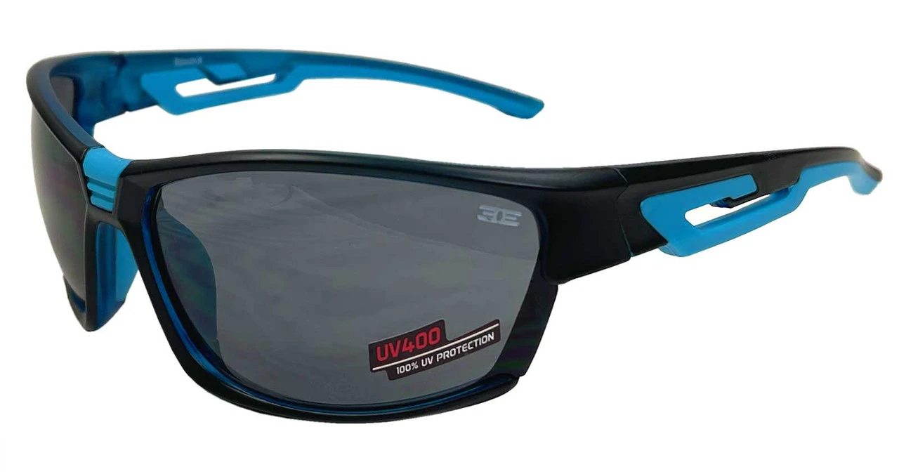 Epoch Eyewear Epoch 9 Sport Sunglasses � Blue Polycarbonate Frame & Smoke Lenses