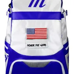 Marucci Honor The Game USA Flag Patches Dynamo Baseball Bat Pack - White/Royal