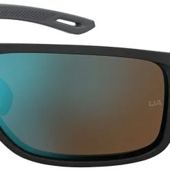 Under Armour Men's UA Battle Rectangular Sunglasses With Case - Black/Blue/Green