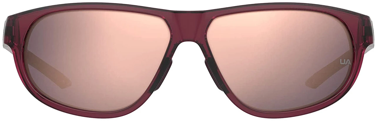 Under Armour Women's Intensity Oval Sunglasses - Maroon Frame/Rose Gold Mirror - Image 3