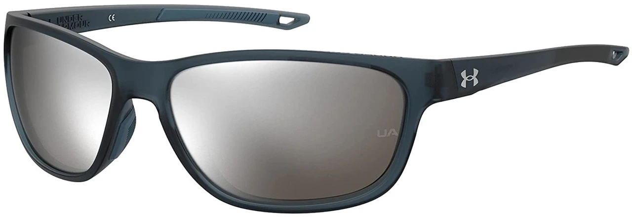 Under Armour Unisex Undeniable Oval Sunglasses � Blue Frame/Silver Mirror Lens